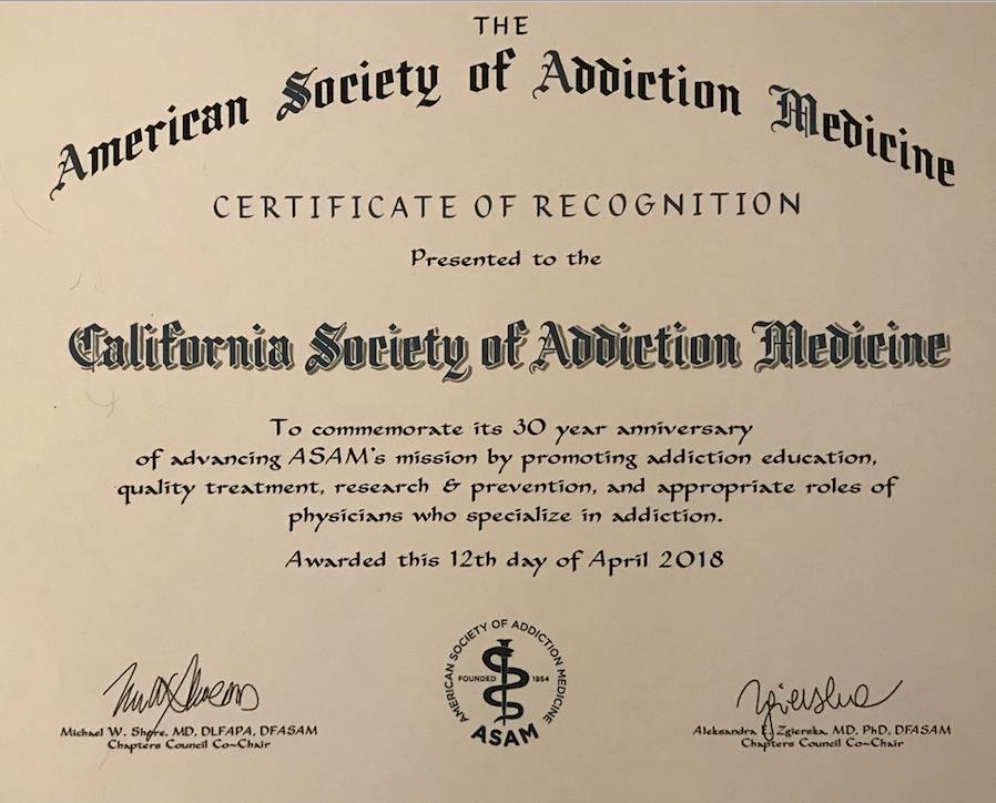 Certificate of Recognition